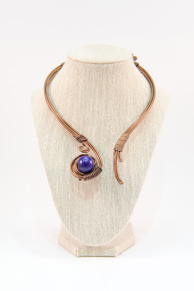 Navy statement necklace hot sale