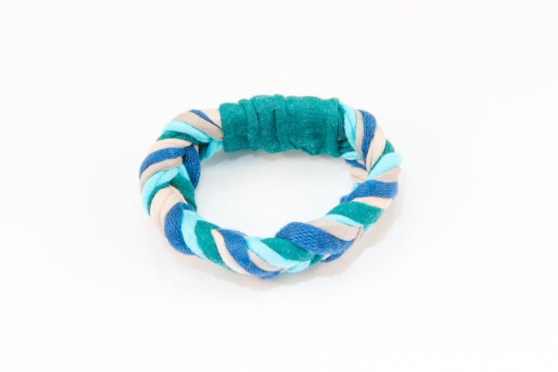 Colorful textile bracelet (blue)